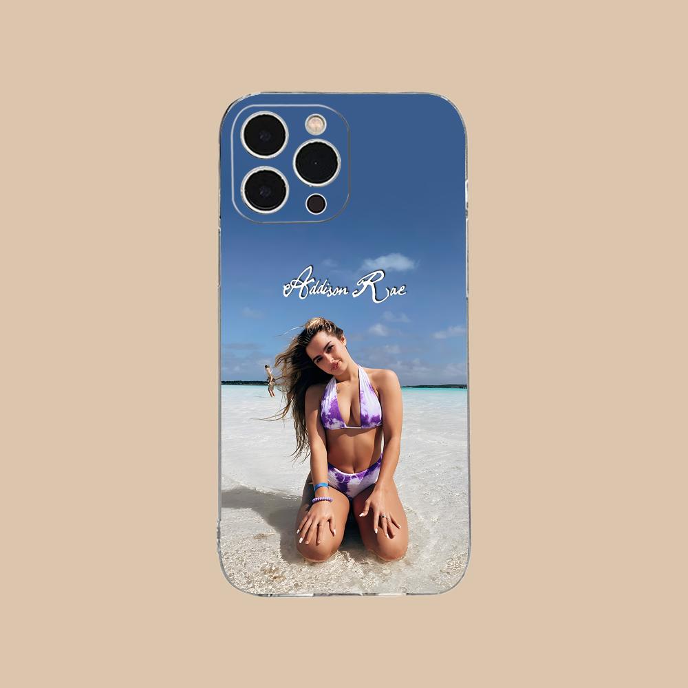 Addison Rae Mobile Phone Case for iPhone 17 16 15 14 13 12 11 X XR XS Air Pro Max Plus Mini Clear Colorful Cover Cover Pretty