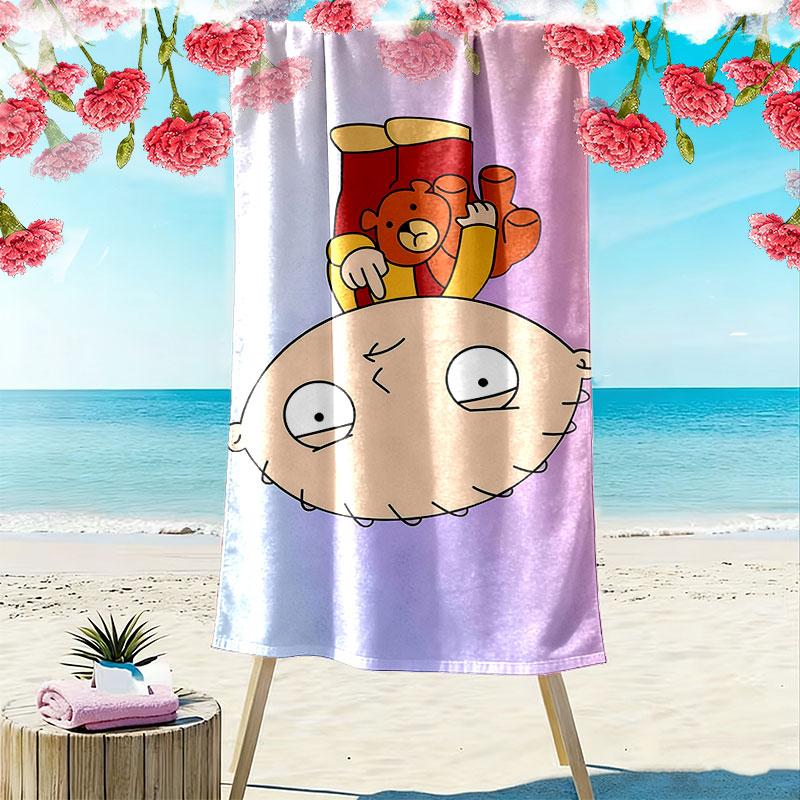Stewie Griffin Print Beach Towel, Large Soft Quick Dry Towel for Beach Camping Swimming