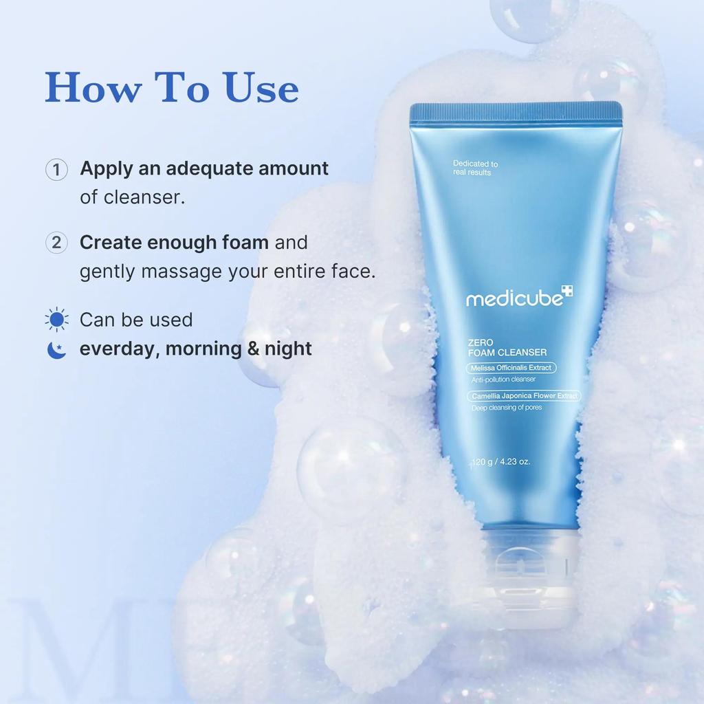 [medicube] Zero Foam Cleanser for Sensitive Skin - Sebum Control, Moisture Balance, and Pore Minimization