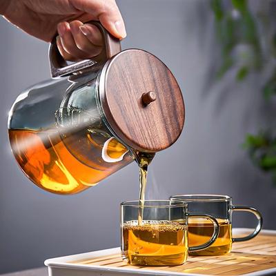 Chinese Kung Fu Lift-style Tea Pot Flowing Cup 840ML Glass Teapot Home Personal Tea Separation One Click Filter Tea Set