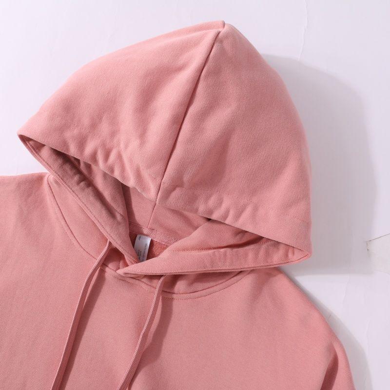 Bluza z bawełny szczotkowanej z pętelką 370g, Logo na zamówienie, Styl amerykański, Luźny krój, Długi rękaw, Wyprzedaż jesienno-zimowa.