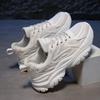 Thick-soled Heightening Versatile Casual Dad Shoes Women's Shoes Spring New Silver Mesh Sneakers Breathable Running