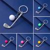 Keychain Pendant Simulated Golf Pendant Gym Keyring Sports Style Golf Club Key Holder Fitness Bag Accessories