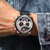 Outdoor Sport Watches for Men Fashion Business Leather Quartz Man Wristwatch Top Brand Luxury Waterproof Luminous Watch Men