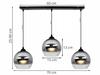 ELEGANT HANGING LAMP, GLASS LAMP, CHROME LED