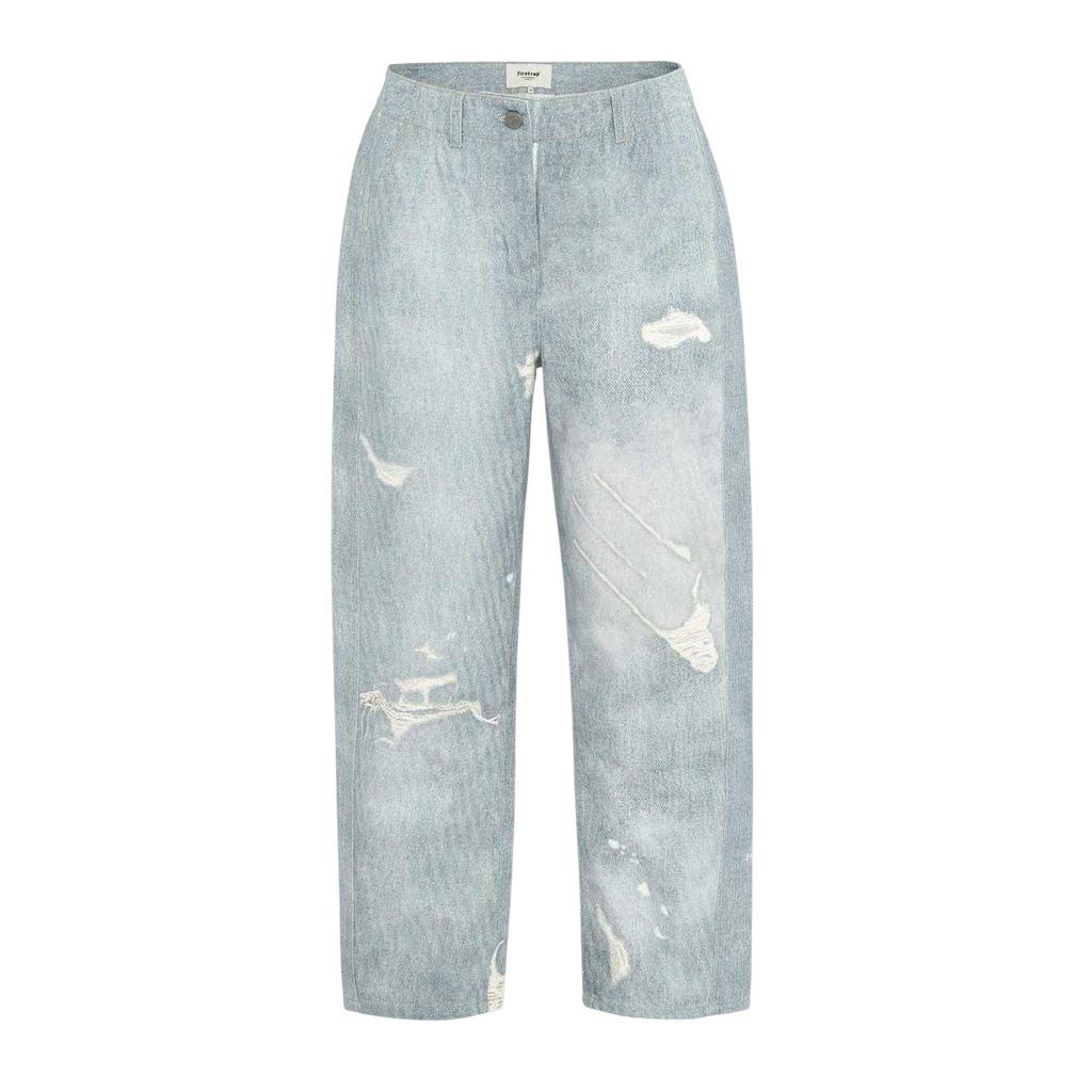 Firetrap Womens/Ladies Cotton Distressed Relaxed Fit Jeans