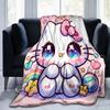 1pc Cartoon Hello Kitty's Magical Adventure Blanket,Living Room, Travel, Camping, Car Blankets, Beach, Office Naps, Seasonal Home Decorative Throw Gif