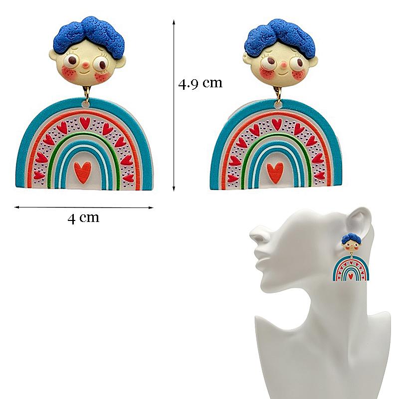Top Sale Fashion Colourful Dangle Earrings for Women Accessories Stud Earring Pendientes New In Resin Earings