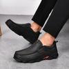 Scarpe Casual da Uomo in Vera Pelle - Suola Morbida, Business Casual, Stile Papà di Mezza Età, Design Slip-On