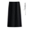 Polka Dot Woolen Mid-Length A-Line Pencil Skirt - Autumn Winter 2025 Collection