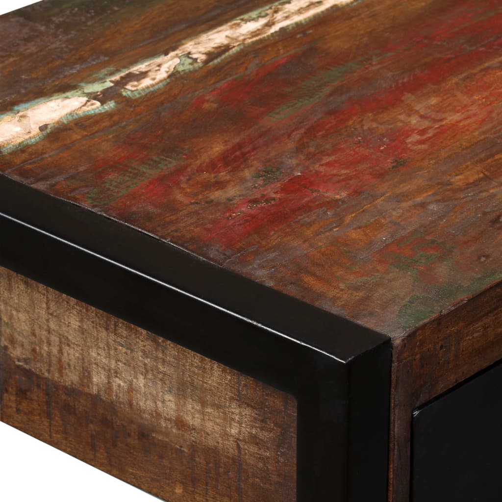 Industrial Style Desk with 2 Drawers Reclaimed Solid Wood 120 x 50 x 76 cm