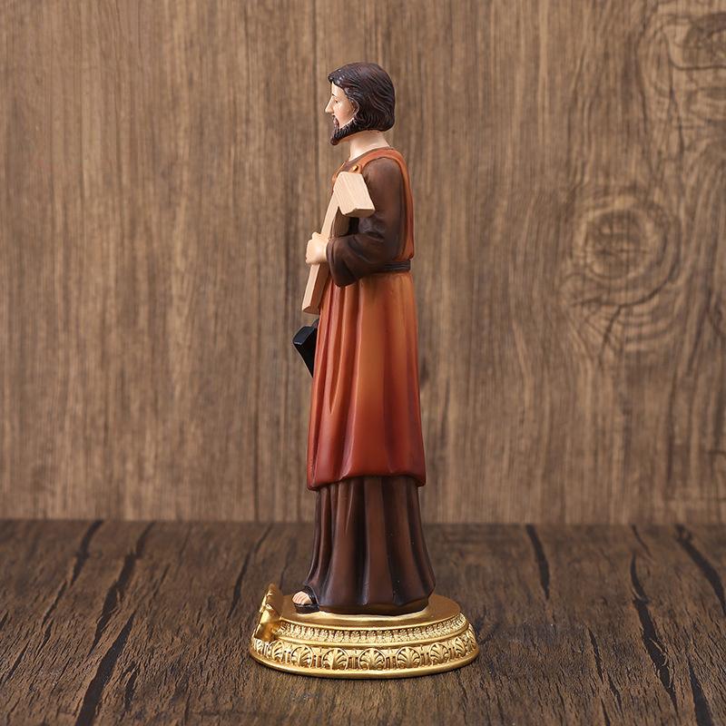 21CM Classical Stonemason Carpenter Character Statues Ornaments Christmas Gifts Decorations Resin Crafts