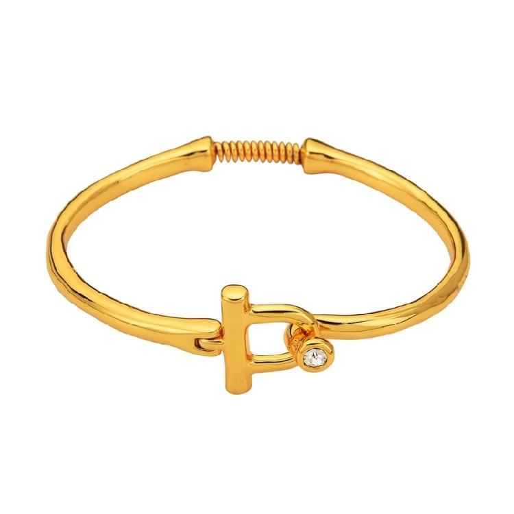 

Flexible Alloy Spring Hook Bracelet Adjustable Designs Comfortable For Work And Leisure золотий