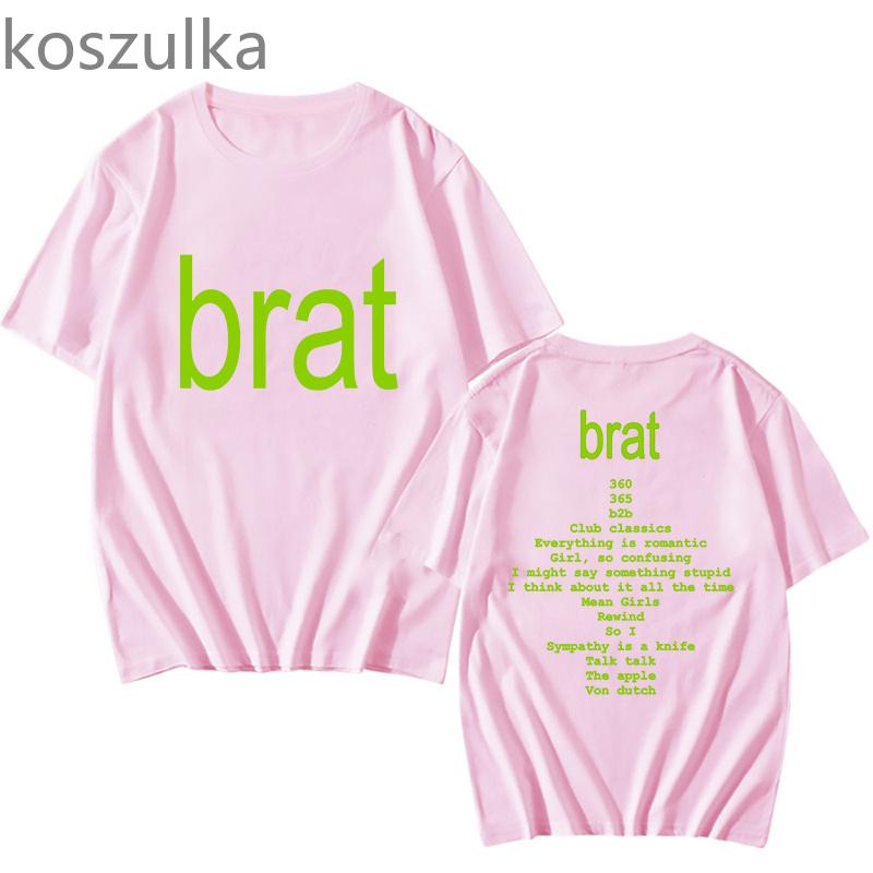 Charli xcx Brat T Shirt Unisex Harajuku Ästhetische Fans Unisex T-shirt Unisex Sommer Baumwolle Tees Shirts Harajuku Vintage Streetwear