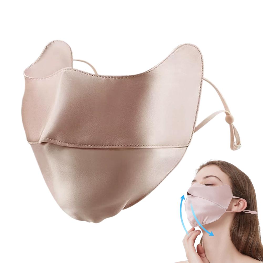 NEW Thin Silk Sunscreen Face Mask UPF50+ UV Protection Breathable Summer Cover Outdoor Sunscreen For Golf Cycling Running