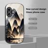 High Mountain Flow Für Apple IPhone 16 11 13 15 14 Pro Max 12 Mini 7 8 Plus XR XS Elliptisch Geformte Gehärtetes Glas Handyhülle