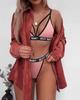 PVC High Gloss  Leather Bikini Set Sexy Leather Bra Without Odor