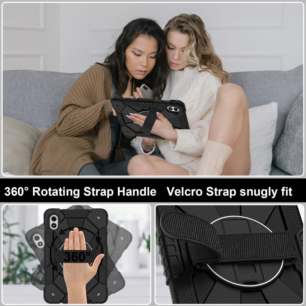 Tablet Case For Xiaomi Redmi Pad 2 Pro Silicone + PC Kickstand Cover with Handy Strap