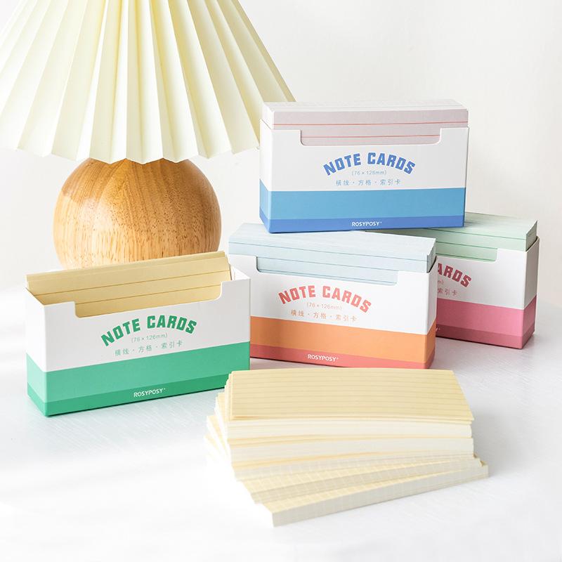 RosyPosy soft design tea fragrance index card, large capacity 150 word memory message sticky note card