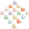 [19X17mm] Color-Plated Peach Heart Beads  Cream Heart-Shaped Beads DIY Handmade Jewelry Accessories