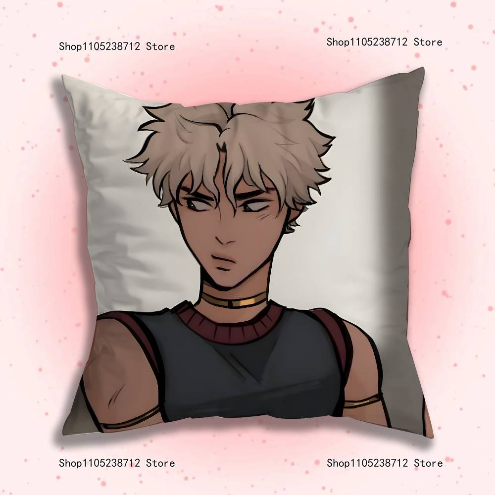 O-Osora Comic Pillow Covers Cartoon Sofa Decorative Home Double-Sided Printing Short Plush Cute Cushion Cover