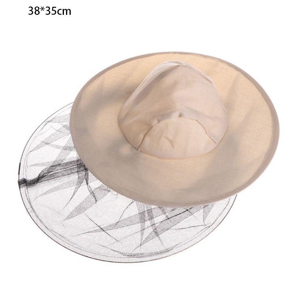Angelmütze, Mückenschutz, Hutnetz, Polyesternetz, Gesichtsschutz, tragbarer Bienenzuchthut für draußen