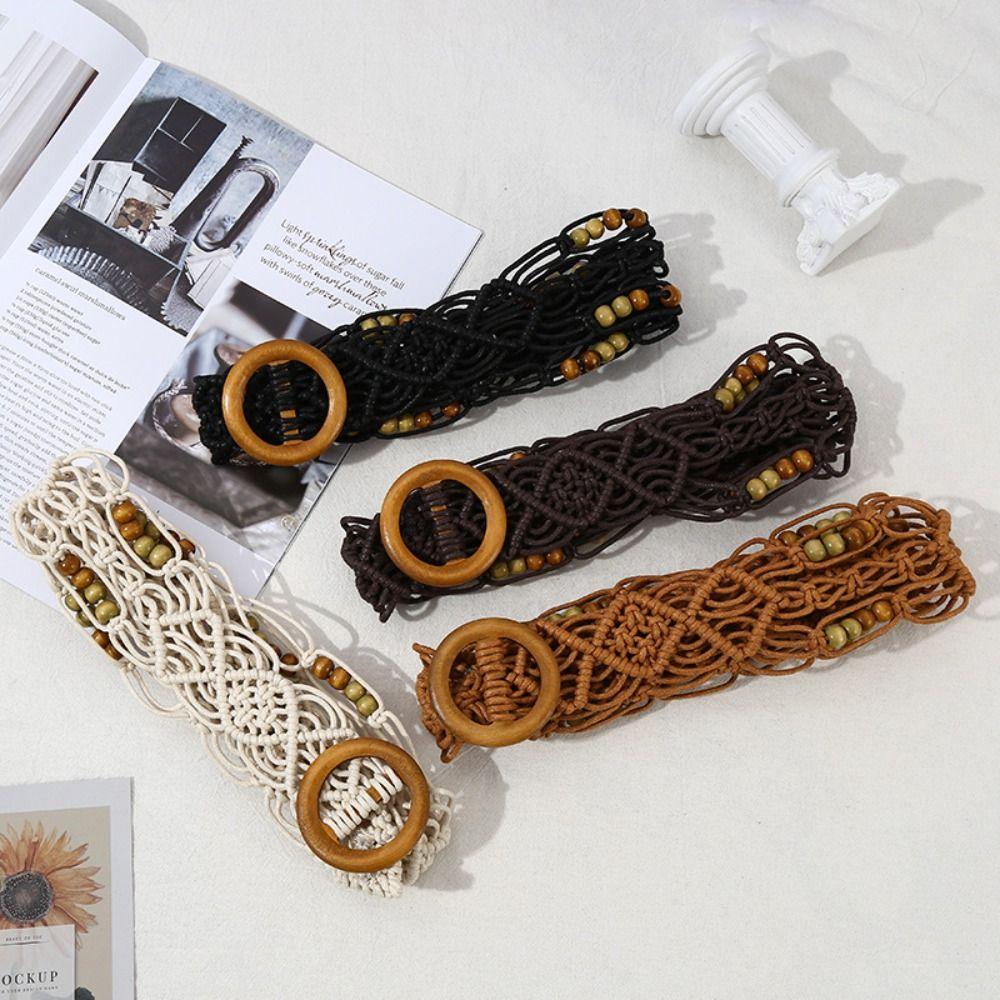Wax Rope Weave Belt Retro Ethnic Style Waistband Fashion Waist Rope  Waist Accessories
