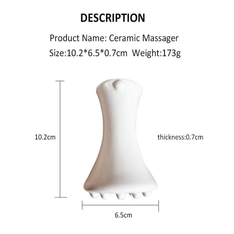 Ergonomic Ceramic Therapy Board: Gua Sha-Inspired Beauty Tool for Meridian Stimulation & Muscle Relief