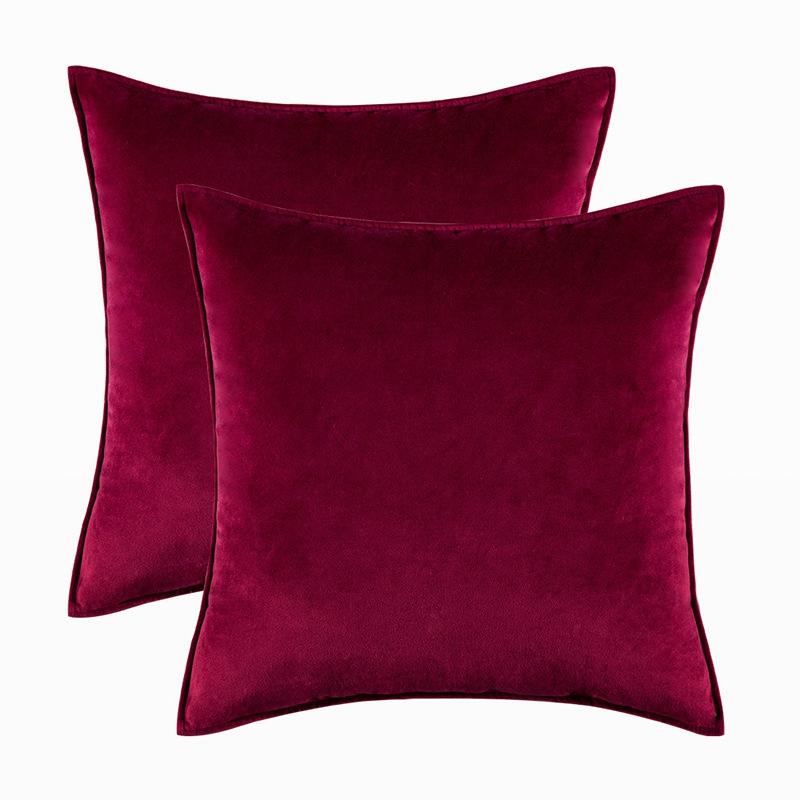 2pcs Luxurious Italy Velvet Pillowslip Throw Pillow Covers High Grade Solid Color Gift Cushion Case For Living Room Sofa Bed