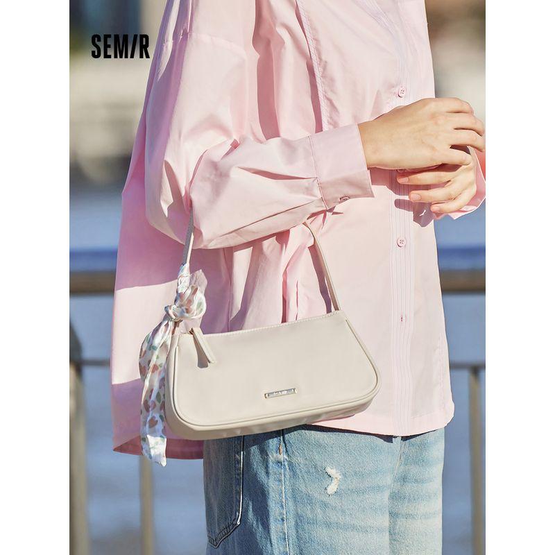 

Senma Bag Underarm Bag Women 2024 New Gentle Fashion Texture Shoulder Bag Exquisite Casual Commuter Messenger Bag Milk White 10501