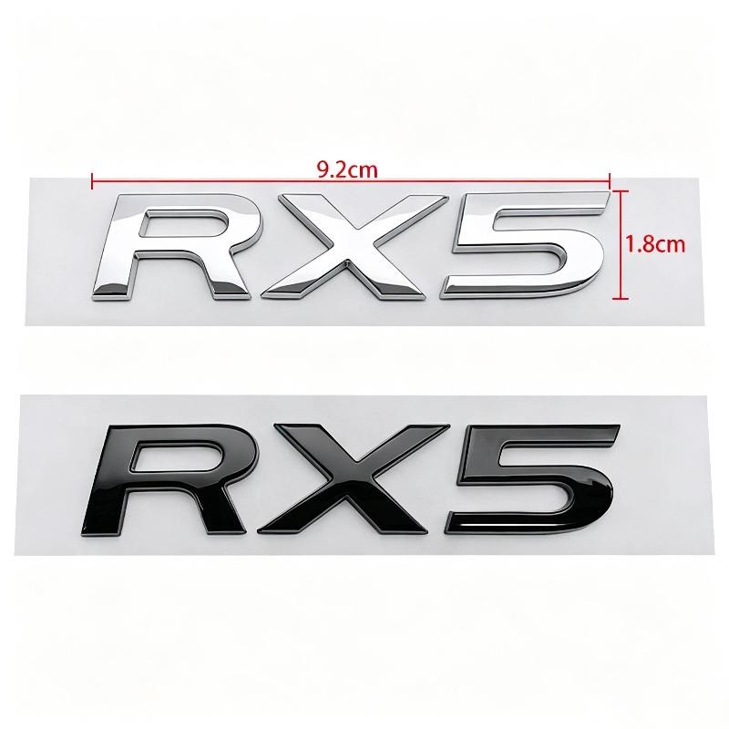 Van toepassing op RX5 autosticker, woordlabel achterklep modellabel rx5 Engelse letter logo gewijzigd autologo