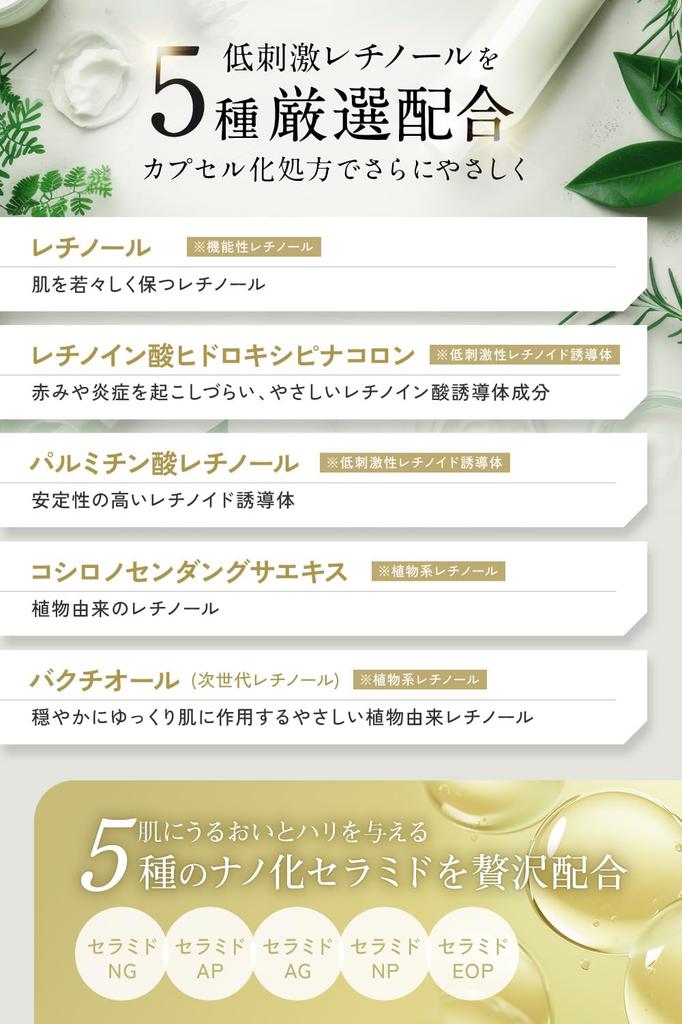 Retinol serum Made in next generation gentle on sensitive low rough dry CR serum (Imuim) [pores, firmness, smoothness, bactiol, niacinamide] Japan,