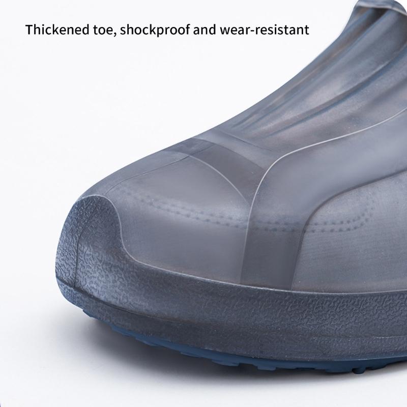 Adjustable Buckle Closure Waterproof Rain Shoe Covers Slip Resistant Design for Outdoor Activity and Daily Commute