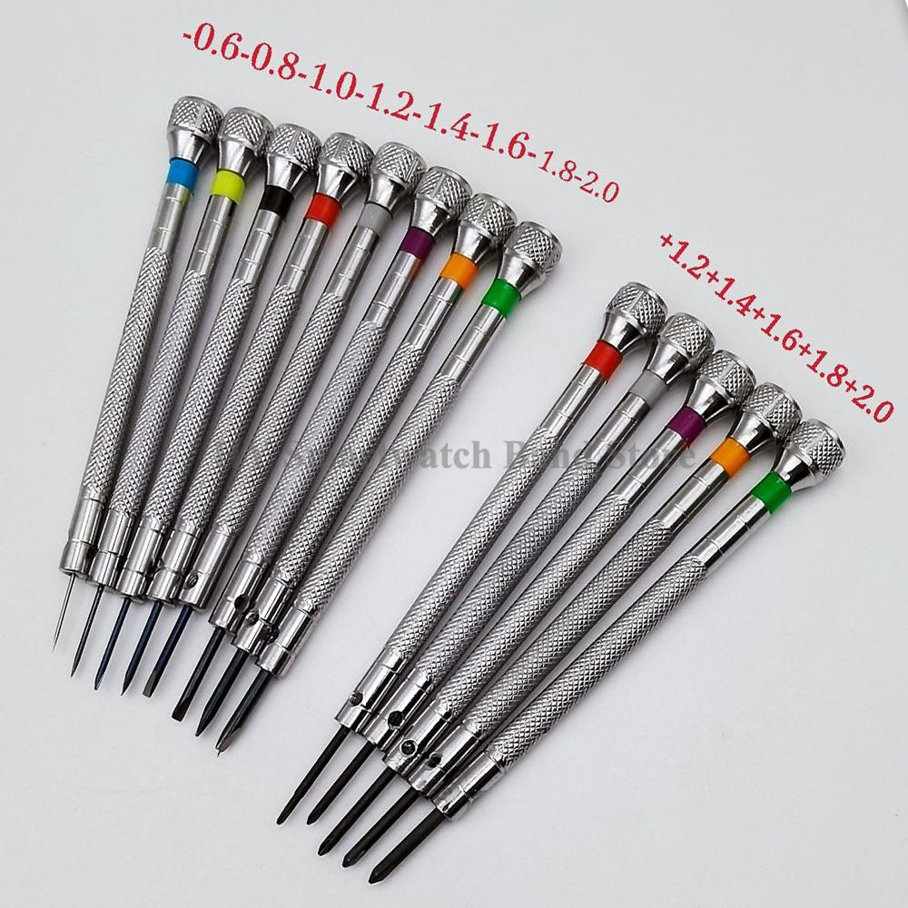 Set de șurubelnițe pentru instrumente de reparare a ceasurilor 13 buc. Set de șurubelnițe cu cap plat de 0,6 mm-2,0 mm, ceasornicari profesioniști pentru instrumente de reparare a ceasurilor