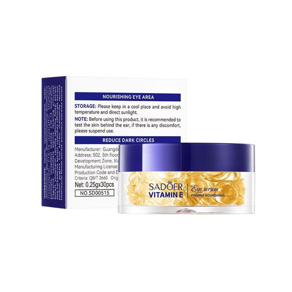 0,25 g x 30 Stück Nachtkerze Vitamin E straffende Kapsel-Augencreme, Anti-Aging, hellt Augenringe und Fältchen auf, bleicht