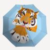 1pc Tiger, Wildlife Automatic Folding Umbrella - Portable Collapsible, 8-Rib Durable Frame, Perfect for Outdoor Use,  Yy251218092