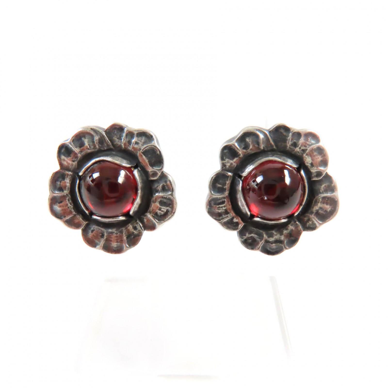 

Great Georg Jensen Earring Bloom Silver Red AG925 Women 2002 Ear clip/Earring Used
