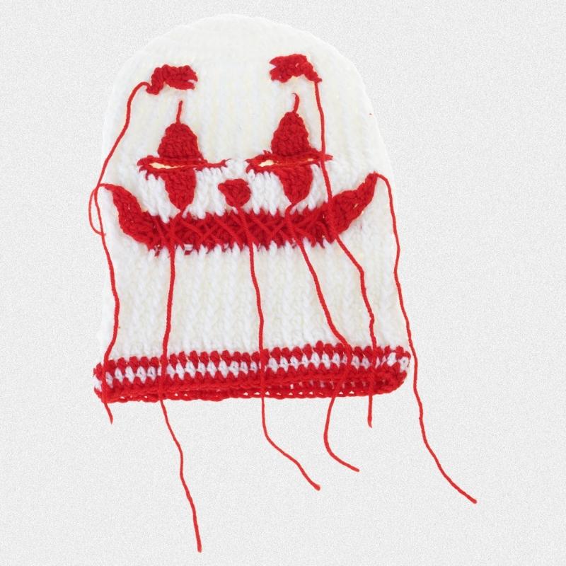 Fun Ghost Balaclava Men Costume Hats Halloween Gift Warm Soft Bucket Hat Halloween Gift Warm Soft Balaclava Hat