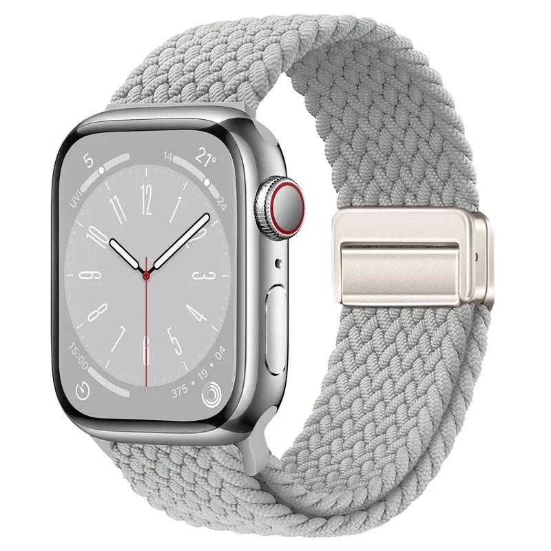 Woven nylon strap For Apple Watch 10 42mm 46mm Ultra 2 49mm 9 8 7 45mm 41mm breathable bracelet For iwatch 6 5 4 3 SE 44mm 40mm