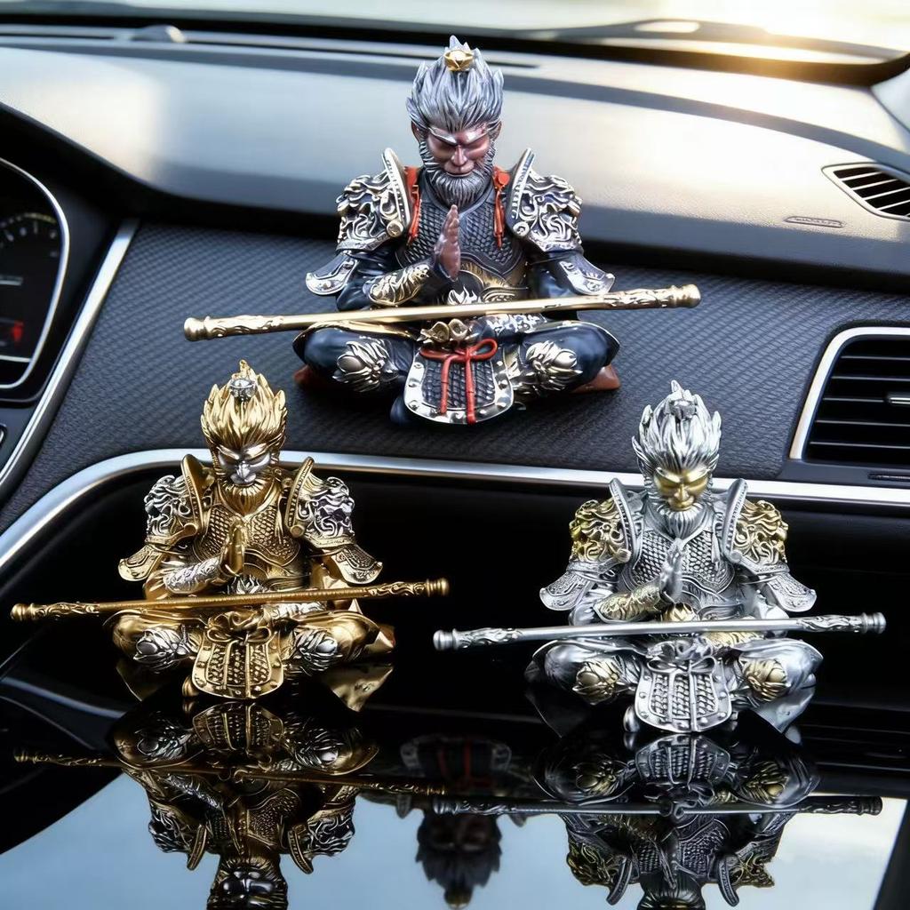 1pc Sun Wukong Action Figure Car Ornament Realistic Design Dashboard Decoration for Car Interior Decor