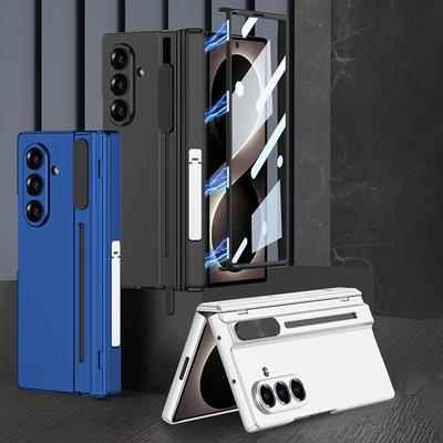 Applicable To Samsung Fold8Ultra Mobile Phone Case Folding Magnetic Hinge All-inclusive Gear Adjustment Integrated Pen Slot