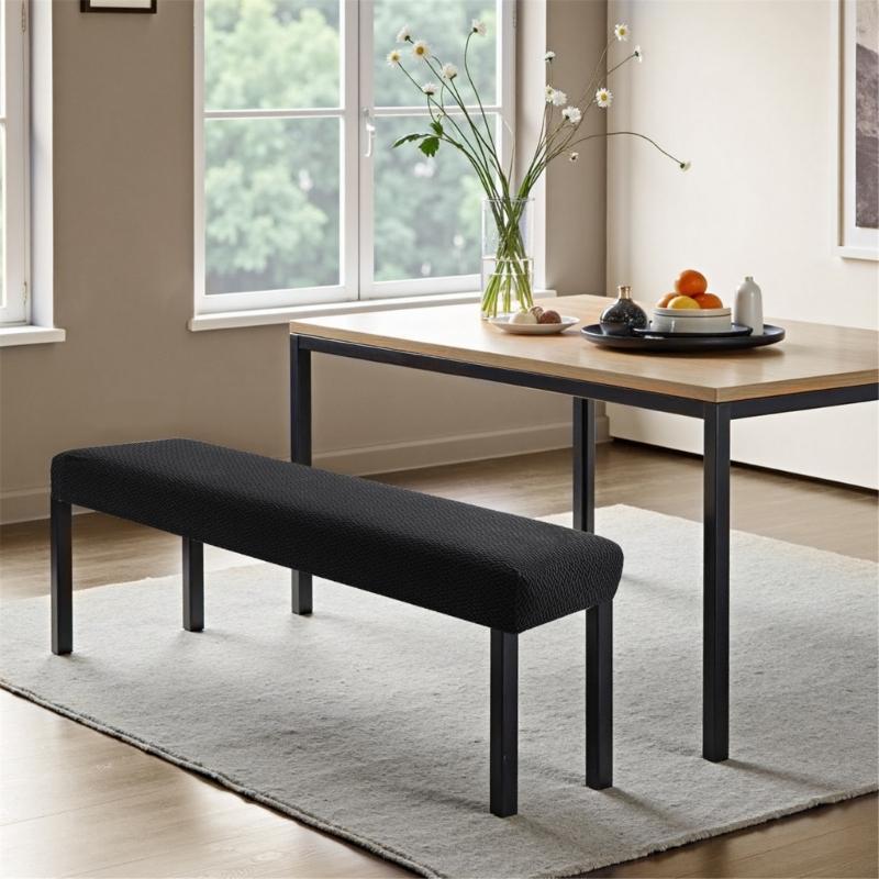 Machine Washable Benches Chair Covers Tear Resistant elasticitys Design Fit Up To 140cm For Living Room Office Use