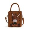 Korean Style Small Square Phone Bag With Stitching Details For Casual Outfits