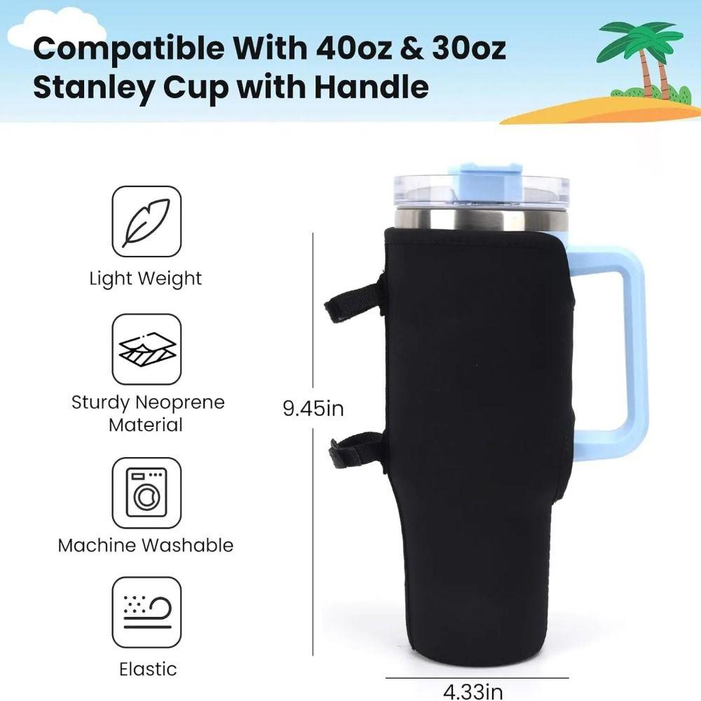 Collapsible Water Bottle Holder Bogg Bag Cup Holder For Stanley 30oz & 40oz Tumblers - Collapsible Water Bottle Accessory For Beach Totes Bogg Bag Water Bottle Holder