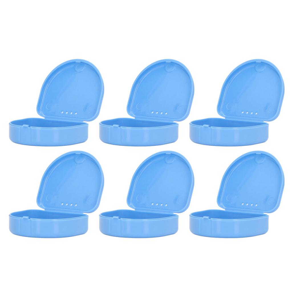12 Pcs Denture Box Plastic Tooth Dental Orthodontic Retainer Compact Storage Case