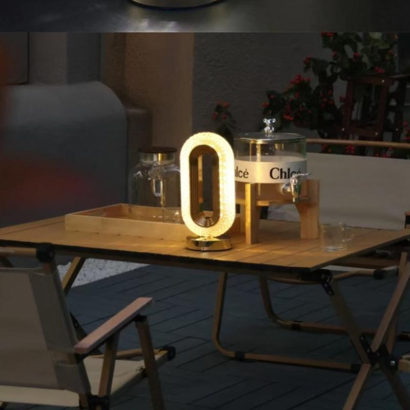 Creative High-End Crystal Table Lamp Home Office Decoration Usb Rechargeable Atmosphere Desk Lamp Luxury Simple Night Light