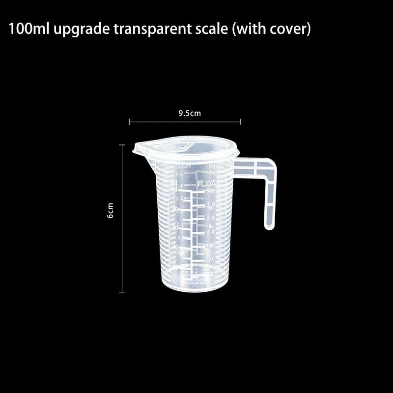 100-5000ml Plastic Measuring Cup with Lid Graduated Liquid Container Kitchen Clear Baking Measuring Tools High Volume