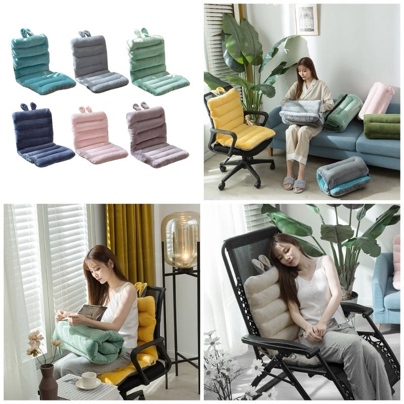 Indoor Outdoor Rocking Chair Cushion Crystal Velvets Seat Cushions with Ties and Non-Slip Backing for Desk Chair Office
