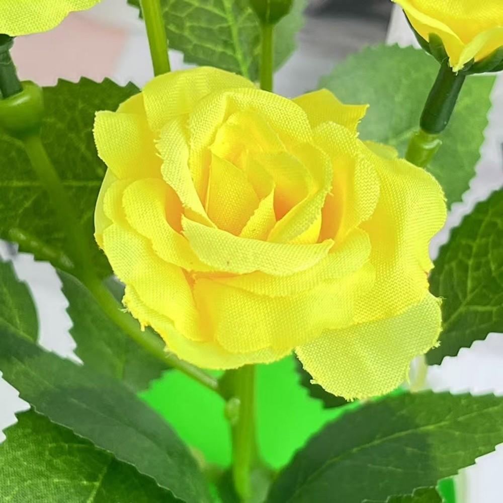 Simulated Artificial Rose Potted Flowers Multi-Bloom Bonsai Living Room Ornaments