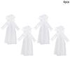 1/4pcs Large White Wedding Bow with Long Tulle Tails for Church Aisle Chair Wedding Car Decoration Festival Party Decor Supplies